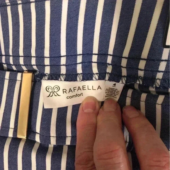 Rafaella Comfort Slim Ankle Blue and White Stripe size 4 NWT - Picture 5 of 5